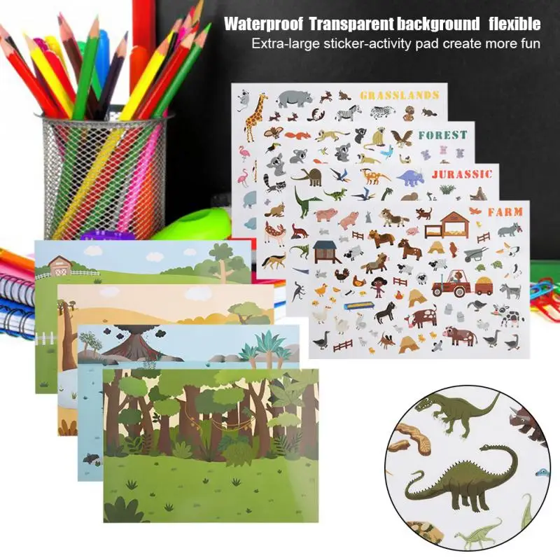 New Reusable Stickers Book Puzzle Game Collection Early Educational Toys For Children Gift 2018 Removable Background Scenes
New Reusable Stickers Book Puzzle Game Collection Early Educational Toys For Children Gift 2018 Removable Background Scenes
