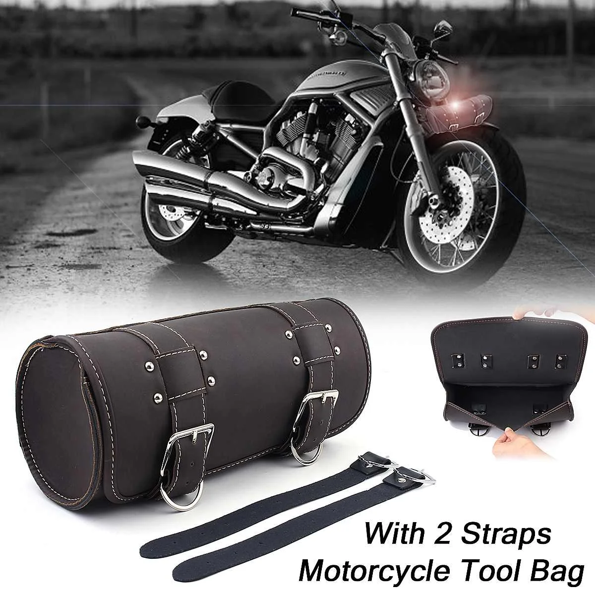 Universal Motorcycle Saddle Bags Front Rear Storage Bag Leather Luggage Tool Pouch Tail Bags for Harley
Universal Motorcycle Saddle Bags Front Rear Storage Bag Leather Luggage Tool Pouch Tail Bags for Harley