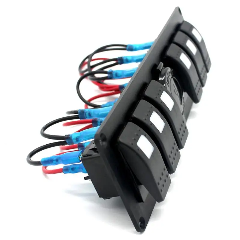 6 Gang Blue Light Switch Group With Dual Car USB Charger Voltmeter Function And Button Stickers 12-24V
6 Gang Blue Light Switch Group With Dual Car USB Charger Voltmeter Function And Button Stickers 12-24V