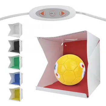 softbox Foldable Mini Studio Box Dual LED Lights Tent Photography Kit with 6 Color Backgrounds 40*40cm for small products
softbox Foldable Mini Studio Box Dual LED Lights Tent Photography Kit with 6 Color Backgrounds 40*40cm for small products