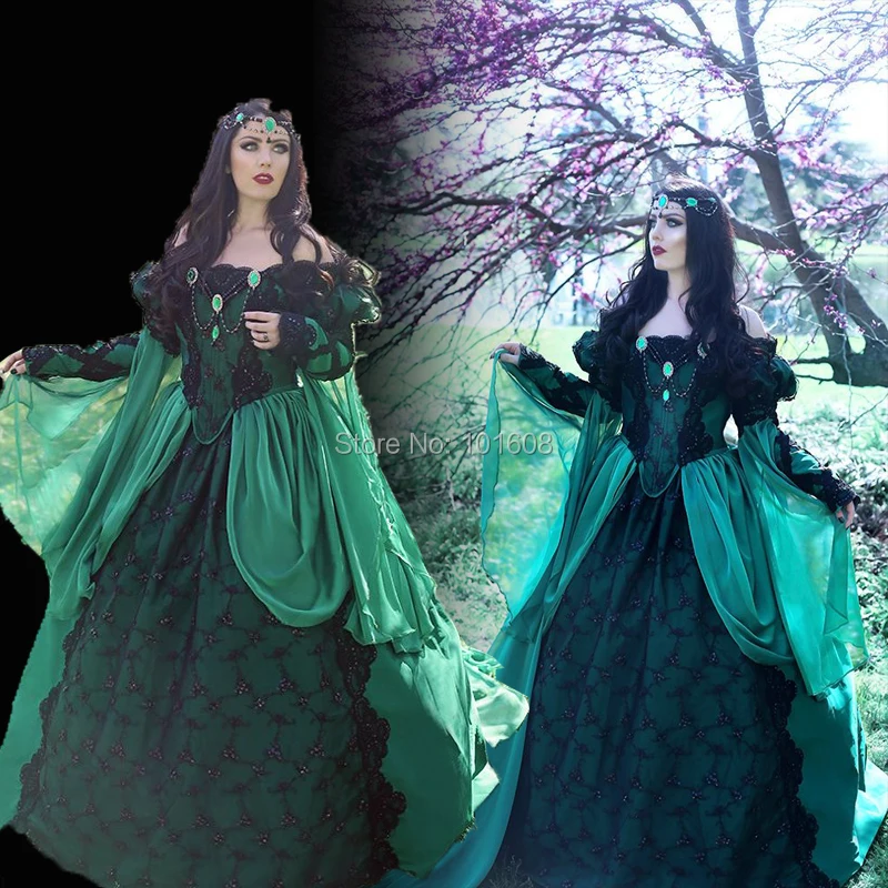 New!Eras Green Chiffon French Duchess dresses Halloween Costume Colonial Georgian Renaissance Gothic Historical dress HL-473
New!Eras Green Chiffon French Duchess dresses Halloween Costume Colonial Georgian Renaissance Gothic Historical dress HL-473