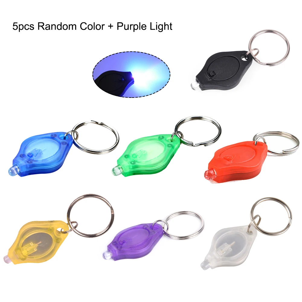 Mini LED Keychain Flashlight Ultra Bright LED Keyring Tiny Portable Key R-ing UV Light Torch with Hook 5pcs Random color Shell
Mini LED Keychain Flashlight Ultra Bright LED Keyring Tiny Portable Key R-ing UV Light Torch with Hook 5pcs Random color Shell