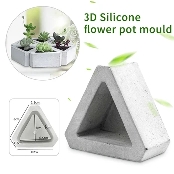 1Pc Triangle Concrete Silicone Mold Cactu Succulent Plant Flower Pot Mould DIY Cement Clay Craft Casting Flowerpot Mold 3D Mould
1Pc Triangle Concrete Silicone Mold Cactu Succulent Plant Flower Pot Mould DIY Cement Clay Craft Casting Flowerpot Mold 3D Mould
