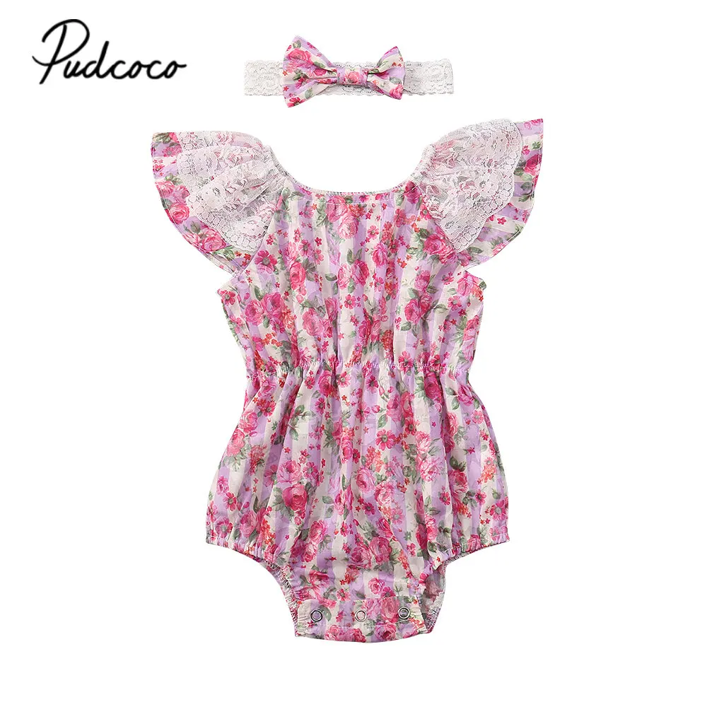 2019 Hot Floral Baby Romper Clothes Set Summer Newborn Baby Girl Ruffled Sleeve Bodysuit Jumpsuit Headband 2pcs Outfit Sunsuit
2019 Hot Floral Baby Romper Clothes Set Summer Newborn Baby Girl Ruffled Sleeve Bodysuit Jumpsuit Headband 2pcs Outfit Sunsuit