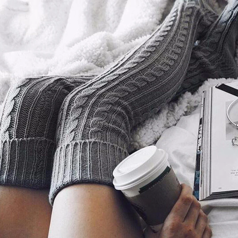 2019 Women Girl Long Stockings Braided Knit Over Knee High Soft Stockings Winter Warm Casual Ladies Home Stocking Fashion New
2019 Women Girl Long Stockings Braided Knit Over Knee High Soft Stockings Winter Warm Casual Ladies Home Stocking Fashion New