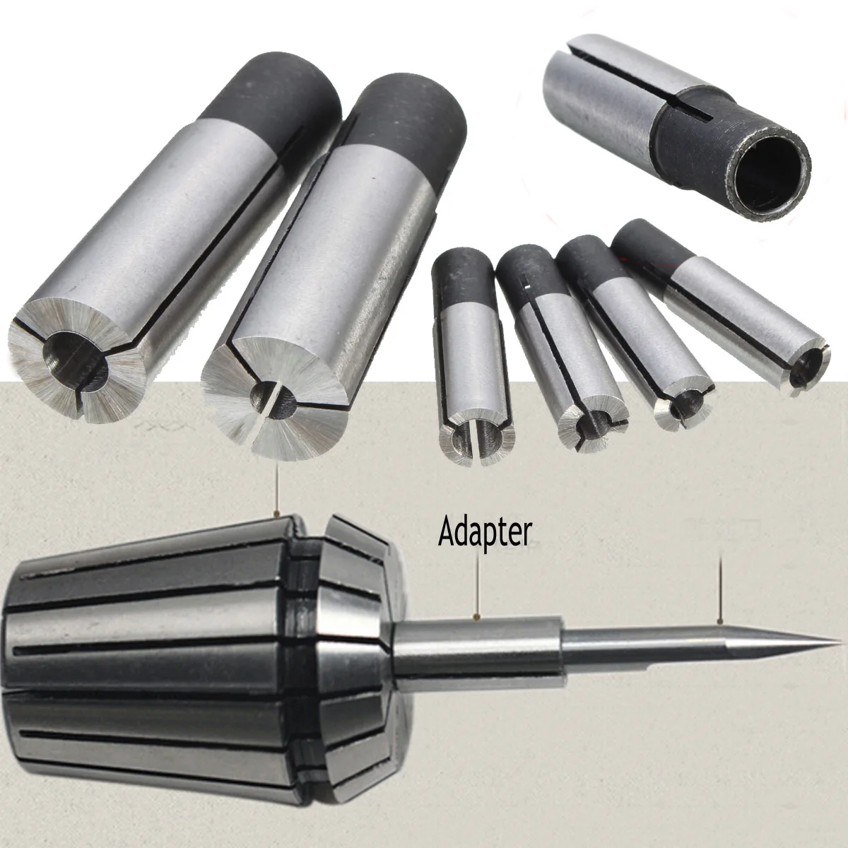 1/8 Inch Inner Diameter Multi-size Engraving Bit CNC Router Tool Adapter for Collet 6mm to 3.175mm Router Bits For Wood
1/8 Inch Inner Diameter Multi-size Engraving Bit CNC Router Tool Adapter for Collet 6mm to 3.175mm Router Bits For Wood
