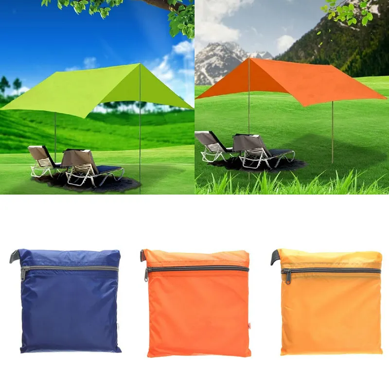 

Beach Sun Shelter Tarp Waterproof Tent Shade Ultralight UV Garden Awning Canopy Sunshade Outdoor Camping Hammock Rain Fly