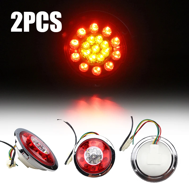 1 Pair HL-I-017 19LED Iron Plating Ring Two-color Round Lamp LED Side Taillights
1 Pair HL-I-017 19LED Iron Plating Ring Two-color Round Lamp LED Side Taillights