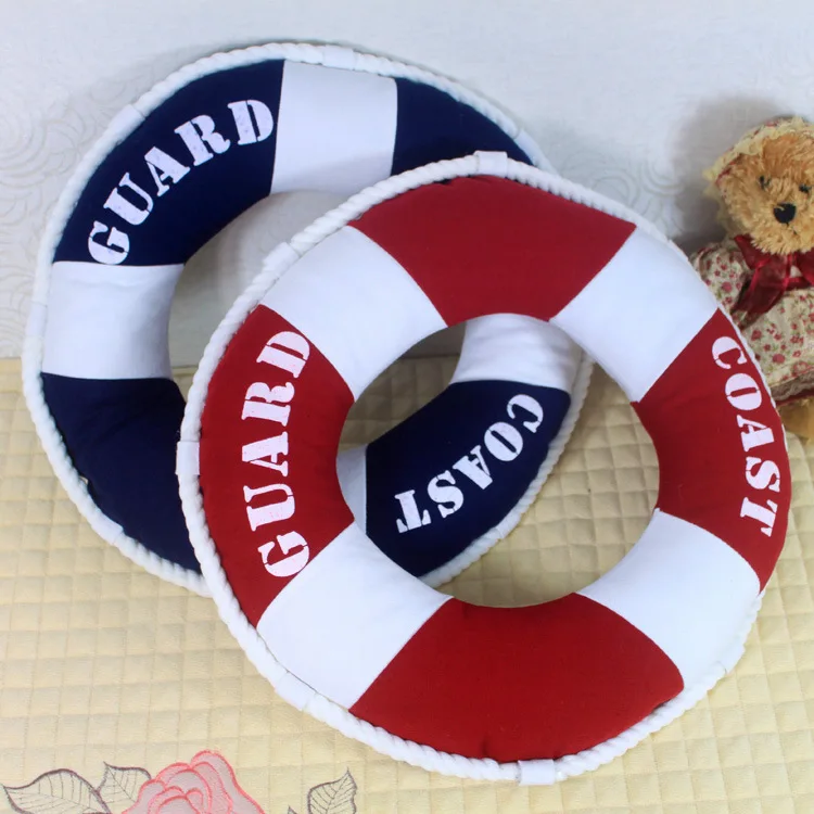 Mediterranean Style Round Shaped Lifebuoy Cushion Nautical Pillow Ocean Theme Pillow Decorative Boat Home Decoration
Mediterranean Style Round Shaped Lifebuoy Cushion Nautical Pillow Ocean Theme Pillow Decorative Boat Home Decoration