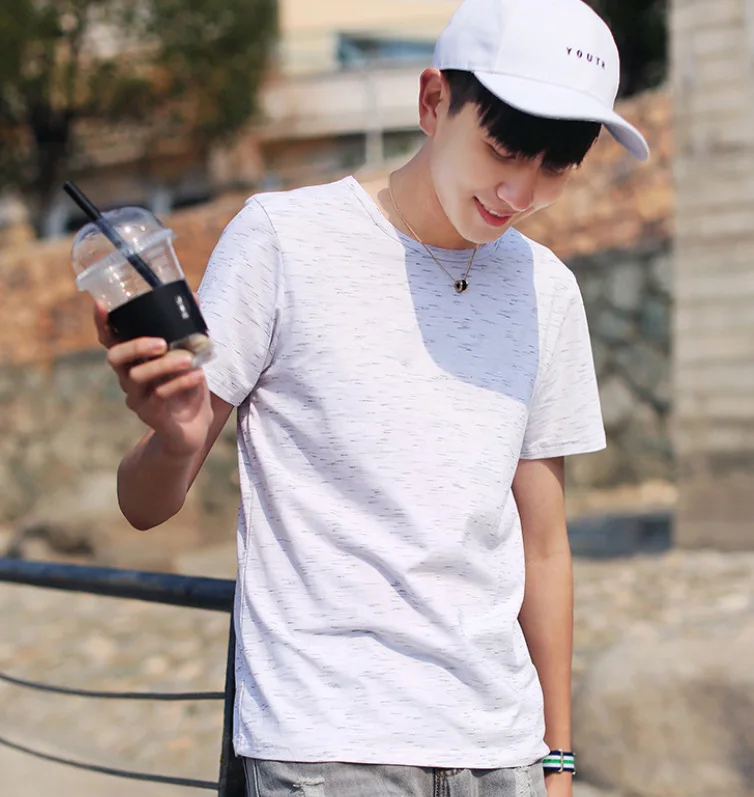 Summer New Men's T-shirt Round Neck Solid Color Cotton Short-sleeved Bottoming Shirt
Summer New Men's T-shirt Round Neck Solid Color Cotton Short-sleeved Bottoming Shirt