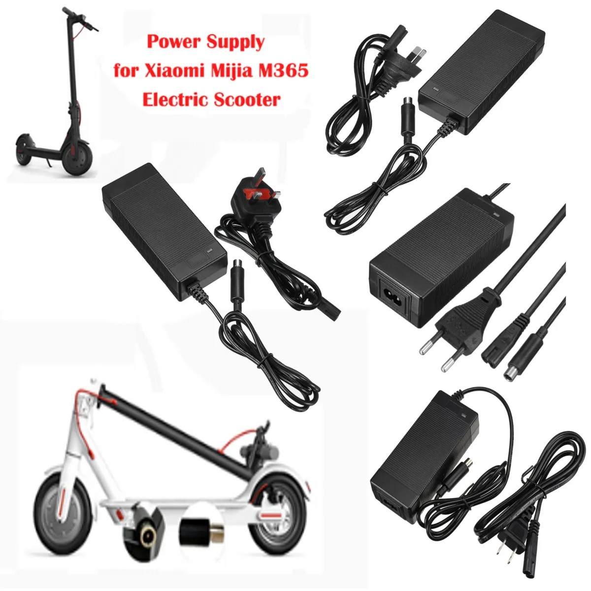 

42V 2A Scooter charger Battery Charger Power Supply Adapters Use For Xiaomi Mijia M365 Electric Scooter Skateboard EU/AU/UK Plug