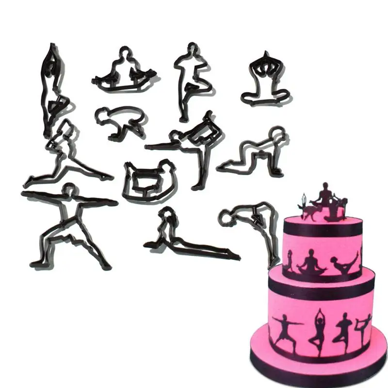 12 PCS/Set Yoga Position Shape Fondant Cake Press Mold Cake Surrounding Edge DIY Baking Cake Decoration Tool
12 PCS/Set Yoga Position Shape Fondant Cake Press Mold Cake Surrounding Edge DIY Baking Cake Decoration Tool