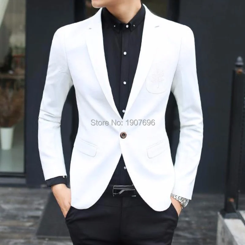 White Single Man Blazer for Prom Stage Clothes Sim Fit Notched Lapel Weddng Men Tops Suit Jacket Casual Fashon Style
White Single Man Blazer for Prom Stage Clothes Sim Fit Notched Lapel Weddng Men Tops Suit Jacket Casual Fashon Style
