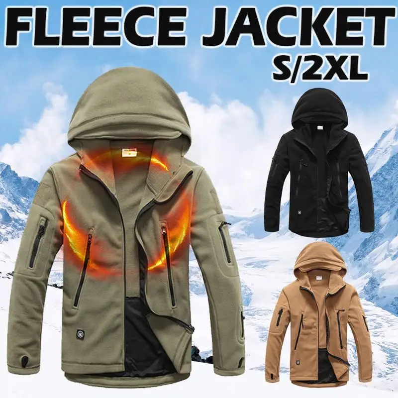 Outdoor Soft Shell Fleece Jackets Warm Underwear Catching Fleece Men's Cold-proof Jacket Hoodie Unisex Sportswear
Outdoor Soft Shell Fleece Jackets Warm Underwear Catching Fleece Men's Cold-proof Jacket Hoodie Unisex Sportswear
