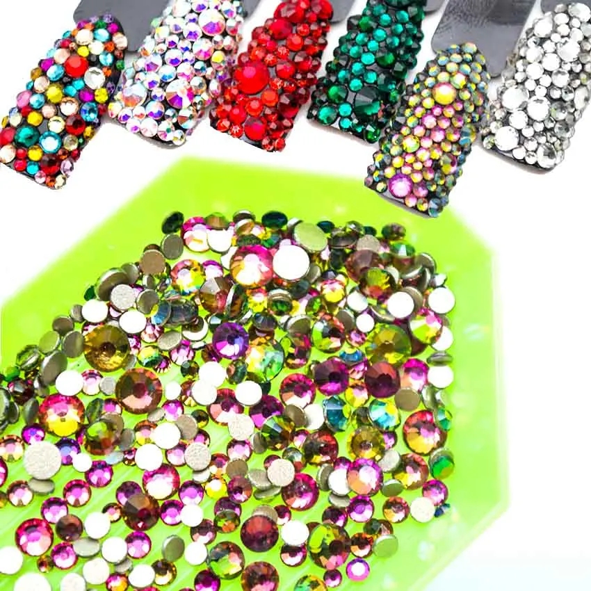 SS4~SS20 Mixed Size Glass Nail Rhinestones Non Hotfix Gold Flatback Crystal Stones Nails Accessories Nail Art Decoration MJZ2126
SS4~SS20 Mixed Size Glass Nail Rhinestones Non Hotfix Gold Flatback Crystal Stones Nails Accessories Nail Art Decoration MJZ2126