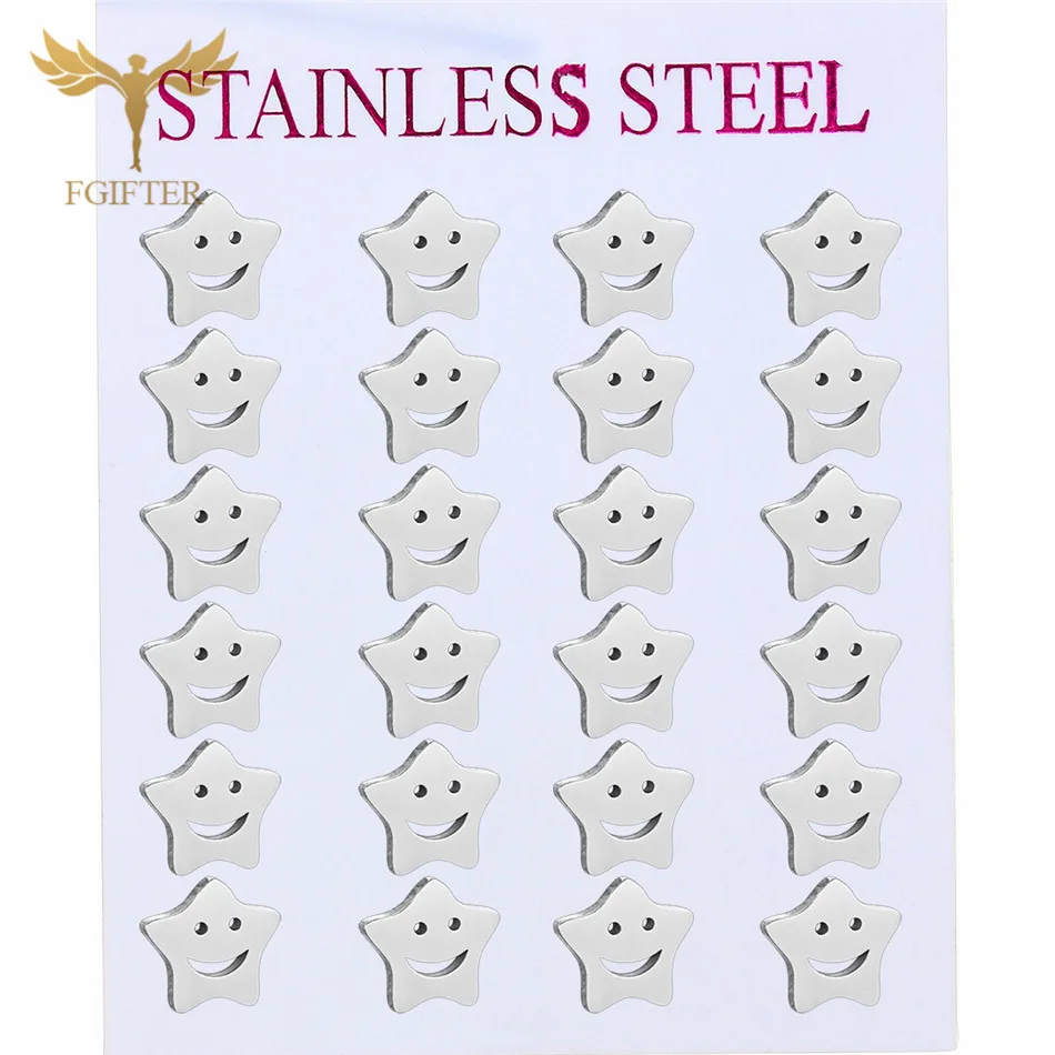 Wholesale Smile Face Earrings Cute Star Design Earring Stainless Steel Stud Earring for Women Jewelry oorknopjes
Wholesale Smile Face Earrings Cute Star Design Earring Stainless Steel Stud Earring for Women Jewelry oorknopjes