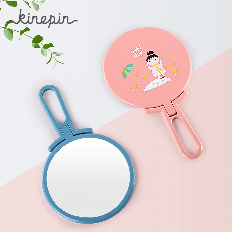Kinepin Cute Handheld Makeup Mirror Adjustable Hand Portable Free-Standing Make Up Mirror Cosmetic Travel Compact Pocket Mirrors
Kinepin Cute Handheld Makeup Mirror Adjustable Hand Portable Free-Standing Make Up Mirror Cosmetic Travel Compact Pocket Mirrors