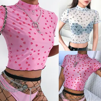 Womens Sheer Transparent Mesh Crop Top Ladies Girls See-through Long Sleeve Crew Neck Stretchy Shirt
Womens Sheer Transparent Mesh Crop Top Ladies Girls See-through Long Sleeve Crew Neck Stretchy Shirt
