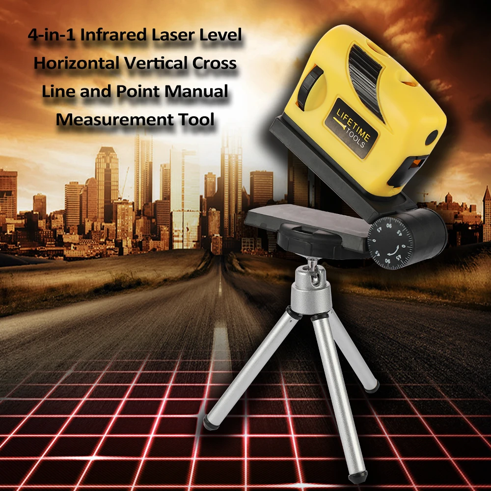 4-in-1 Infrared Mini Laser Level Horizontal Vertical Cross Line and Point 180 Manual Measurement Construction Tools with tripod
4-in-1 Infrared Mini Laser Level Horizontal Vertical Cross Line and Point 180 Manual Measurement Construction Tools with tripod