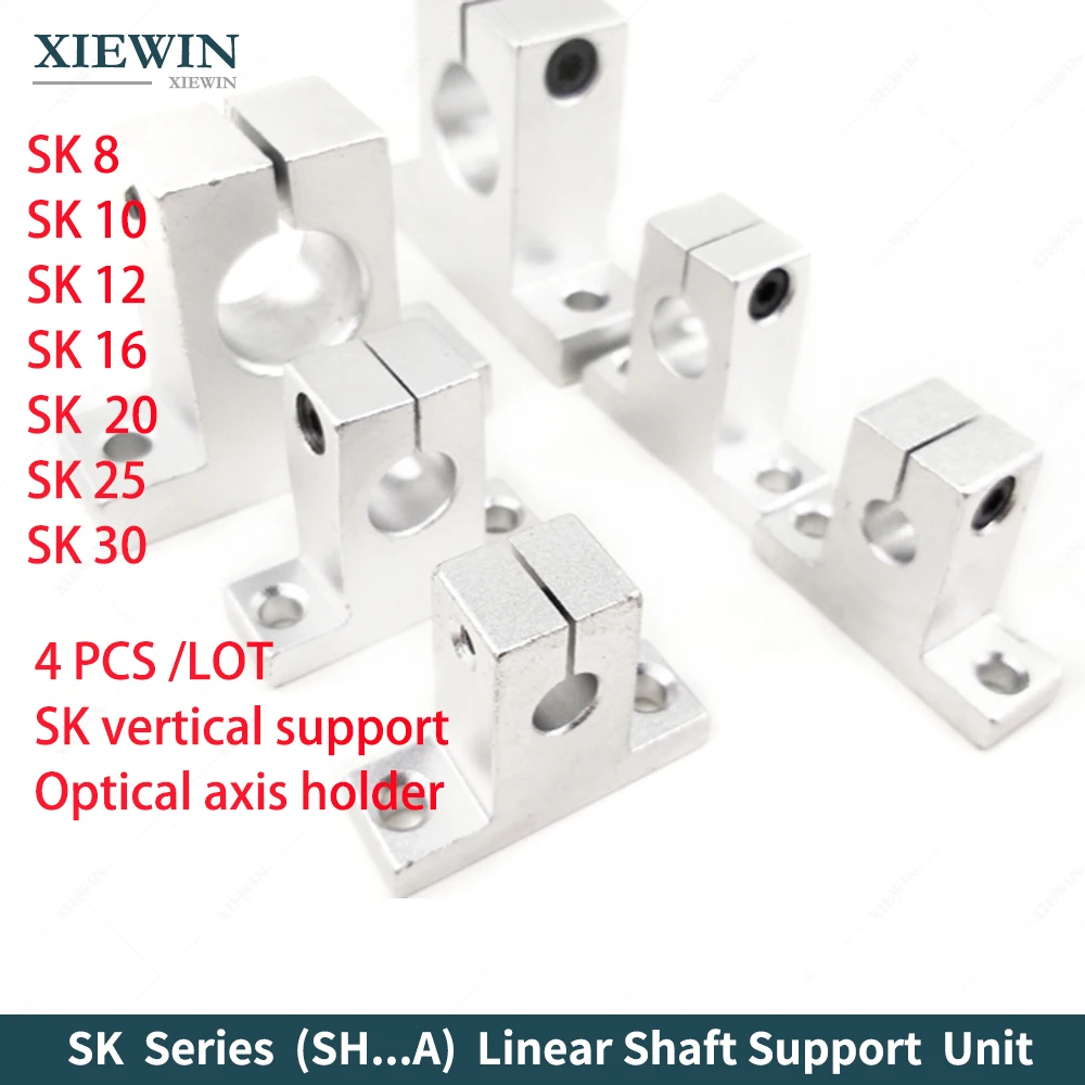 4pcs/lot SK8 SK10 SK12 SK16 SK20 SK25 SK30 8mm 16mm linear bearing rail shaft support holder for CNC Router SH8A 3D printer
4pcs/lot SK8 SK10 SK12 SK16 SK20 SK25 SK30 8mm 16mm linear bearing rail shaft support holder for CNC Router SH8A 3D printer
