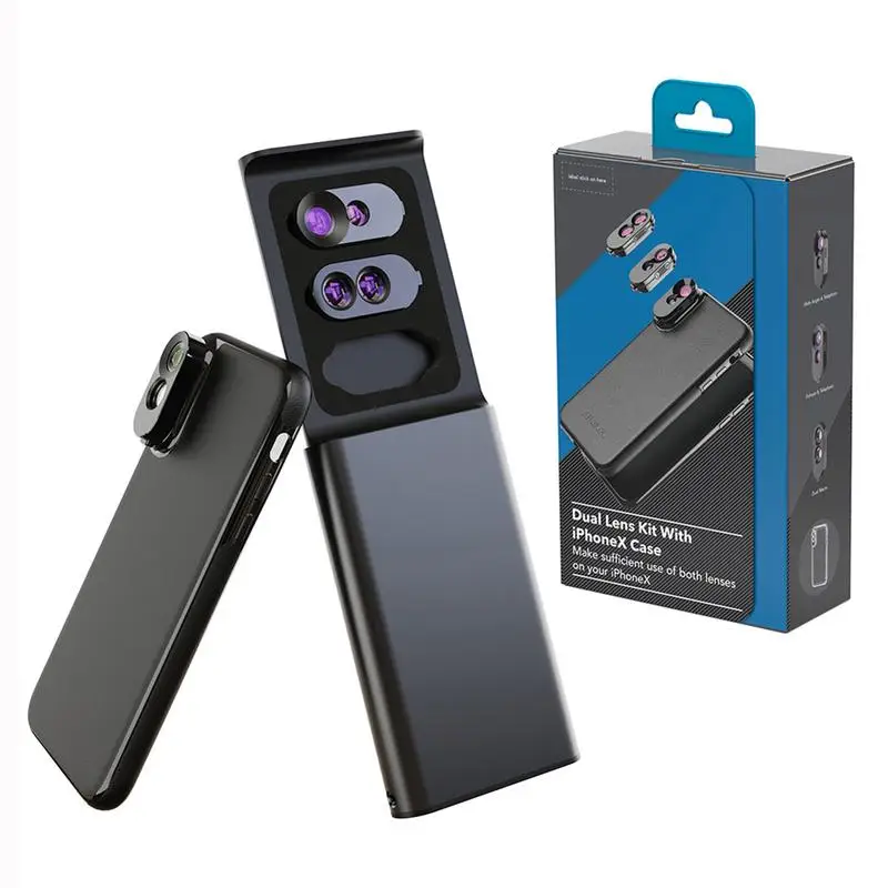 For IPhone X Fisheye Wide - Angle Macro External Mobile Phone Lens It Features Protection + Photography Dual Function
For IPhone X Fisheye Wide - Angle Macro External Mobile Phone Lens It Features Protection + Photography Dual Function