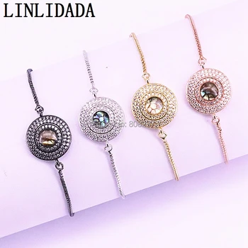 10Pcs 4Colors Micro Pave CZ Abalone Shell Round Charms Bracelet Adjustable Connector Bracelets LL-B043
10Pcs 4Colors Micro Pave CZ Abalone Shell Round Charms Bracelet Adjustable Connector Bracelets LL-B043