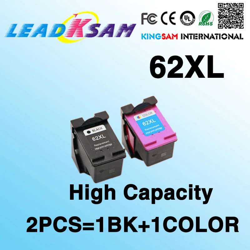 2PCS For 62XL Ink Cartridge compatible for hp62 62 5640 5660 7640 5540 5544 5545 5546 5548 Officejet 5740 5741 5742 5743 5744
2PCS For 62XL Ink Cartridge compatible for hp62 62 5640 5660 7640 5540 5544 5545 5546 5548 Officejet 5740 5741 5742 5743 5744