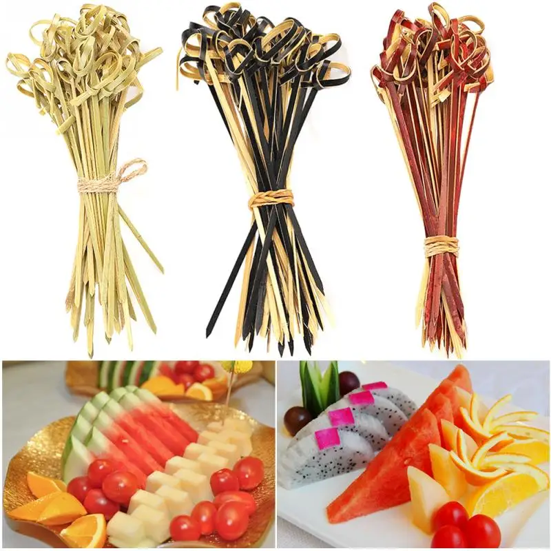 100 Pcs Creative 13 cm Food Cocktail Sandwich Fork Stick Skewer Bamboo Knot Skewers Cocktail Sticks Canape Buffet Tableware
100 Pcs Creative 13 cm Food Cocktail Sandwich Fork Stick Skewer Bamboo Knot Skewers Cocktail Sticks Canape Buffet Tableware