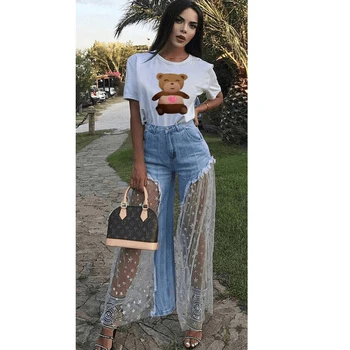 Sexy Lace Patchwork Long Trousers Pants Women Sheer Mesh Wide Leg Pants High Waist Cut Out Denim Pants Cowboy Jeans Trousers
Sexy Lace Patchwork Long Trousers Pants Women Sheer Mesh Wide Leg Pants High Waist Cut Out Denim Pants Cowboy Jeans Trousers
