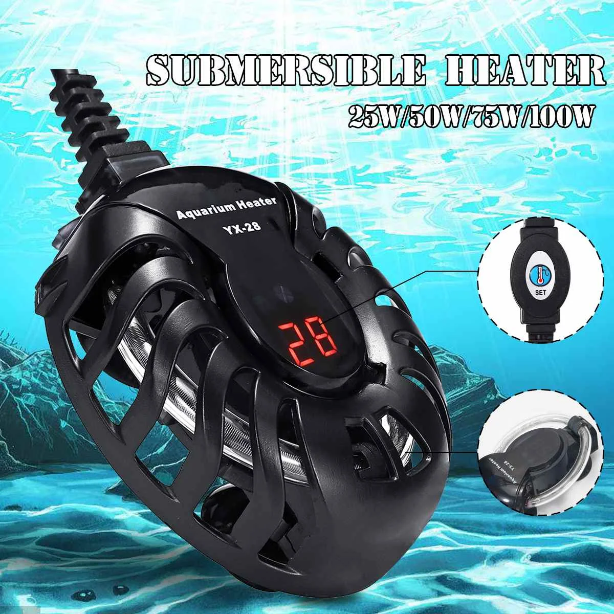 Aquarium Heater Electric Heating Rods Submersible Digital Temperature Controller Fish Turtle Tank Water Heater Thermostat Rods
Aquarium Heater Electric Heating Rods Submersible Digital Temperature Controller Fish Turtle Tank Water Heater Thermostat Rods