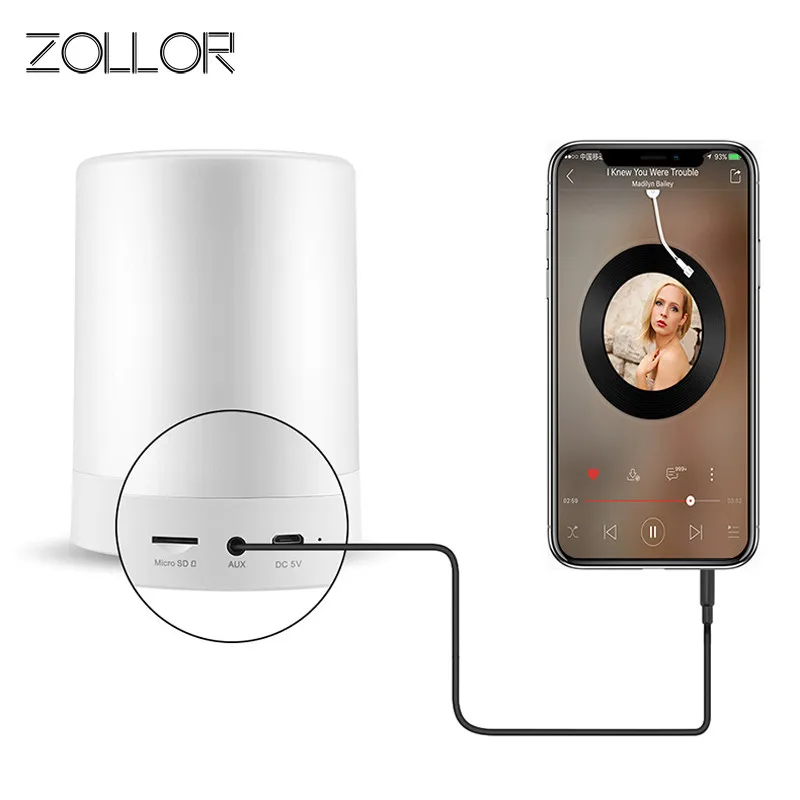 ZOLLOR LED Alarm Clock with Night Light Bluetooth Speakers,All in 1 Touch Sensor Bedside Lamp/MP3 Music Player Alarm Clock
ZOLLOR LED Alarm Clock with Night Light Bluetooth Speakers,All in 1 Touch Sensor Bedside Lamp/MP3 Music Player Alarm Clock