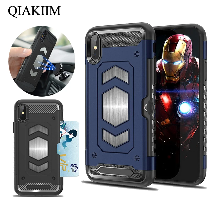 Heavy Duty Shockproof Armor Case For iPhone XS Max XR X 6 6S 7 8 Plus Cover Magnetic Car Bracket Suction Cases With Card Pocket
Heavy Duty Shockproof Armor Case For iPhone XS Max XR X 6 6S 7 8 Plus Cover Magnetic Car Bracket Suction Cases With Card Pocket