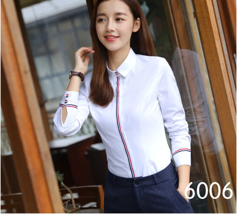 With Striped 2018 Autumn Spring Women Office Lady Formal Button Down Long Sleeve School Blouse Cotton Soft White Shirt Tops
With Striped 2018 Autumn Spring Women Office Lady Formal Button Down Long Sleeve School Blouse Cotton Soft White Shirt Tops