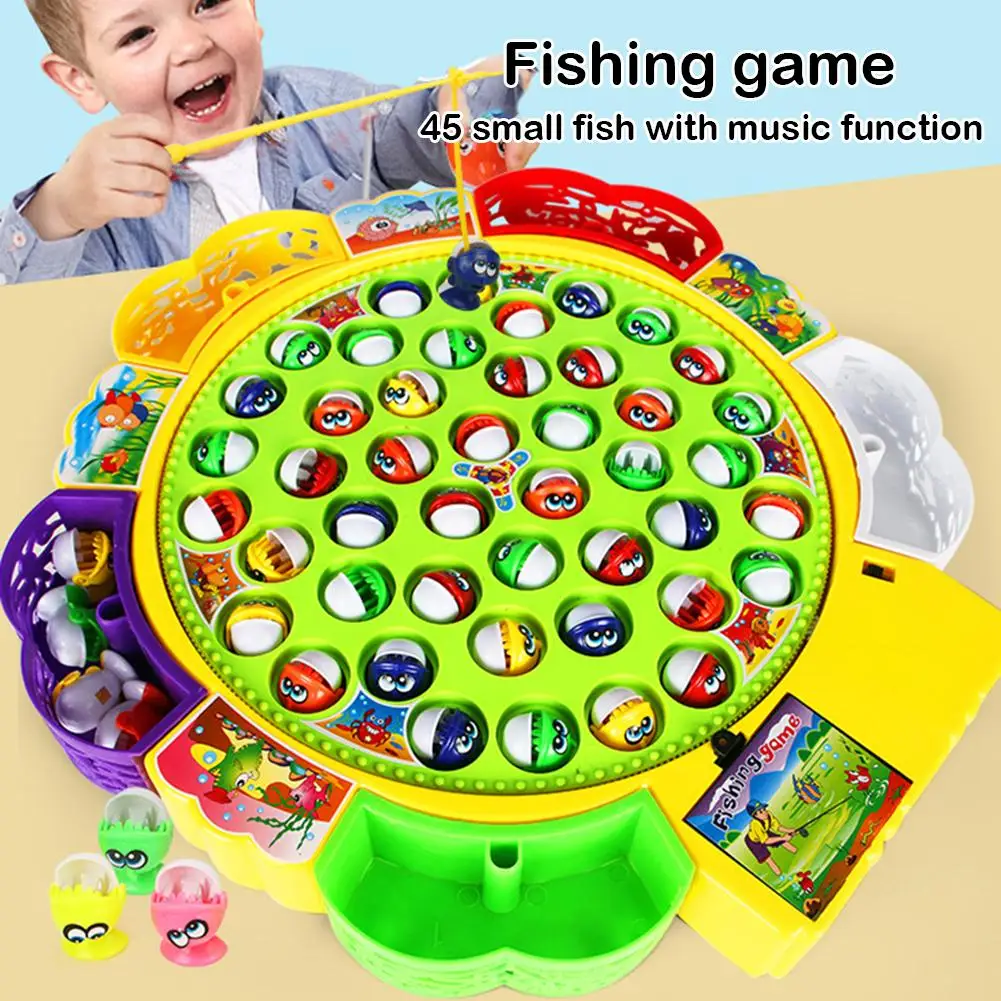 Children's Electric Fishing Toys Rotating Angling Plate Set Educational Parent-Child Interactive Educational Toys
Children's Electric Fishing Toys Rotating Angling Plate Set Educational Parent-Child Interactive Educational Toys