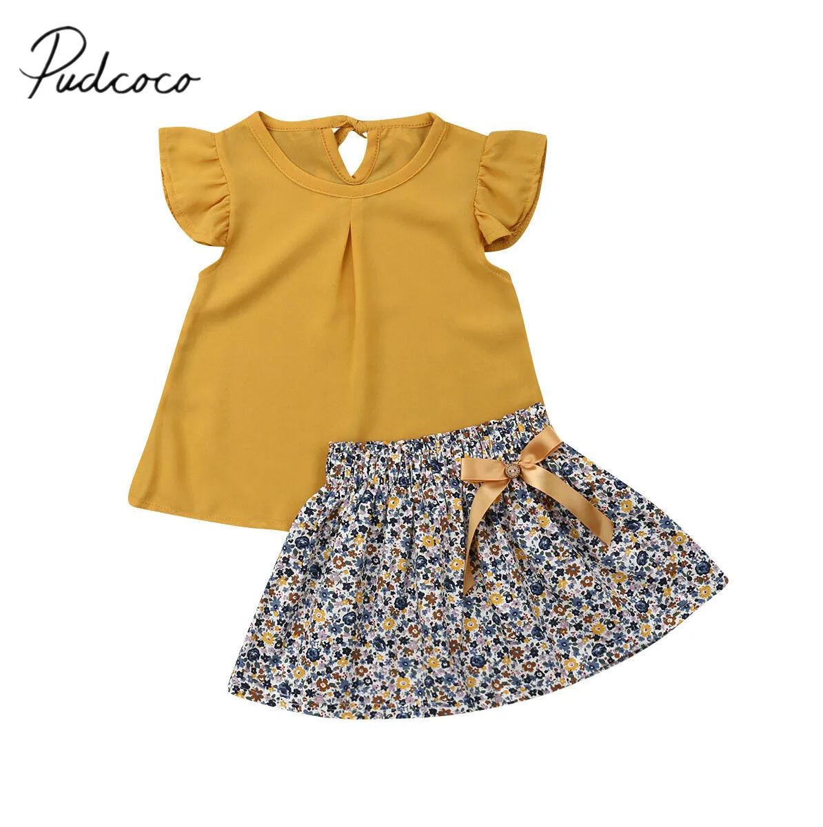 2019 Children Summer Clothing 1-5Y Toddler Kid Baby Girl Clothes Sets Yellow Chiffon Tops+Floral A-Line Skirt Outfits Clothes
2019 Children Summer Clothing 1-5Y Toddler Kid Baby Girl Clothes Sets Yellow Chiffon Tops+Floral A-Line Skirt Outfits Clothes