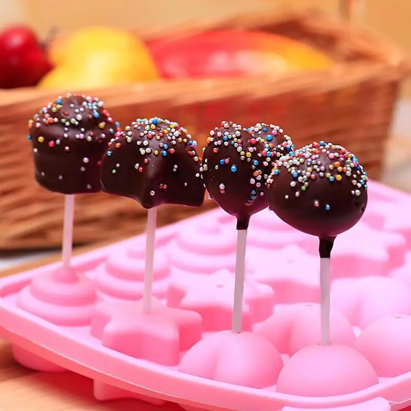 Food Grade Silicone Lollipop Mold DIY Cupcake Chocolate Mould with 20 Plastic Rods Kitchen Baking Tool
Food Grade Silicone Lollipop Mold DIY Cupcake Chocolate Mould with 20 Plastic Rods Kitchen Baking Tool