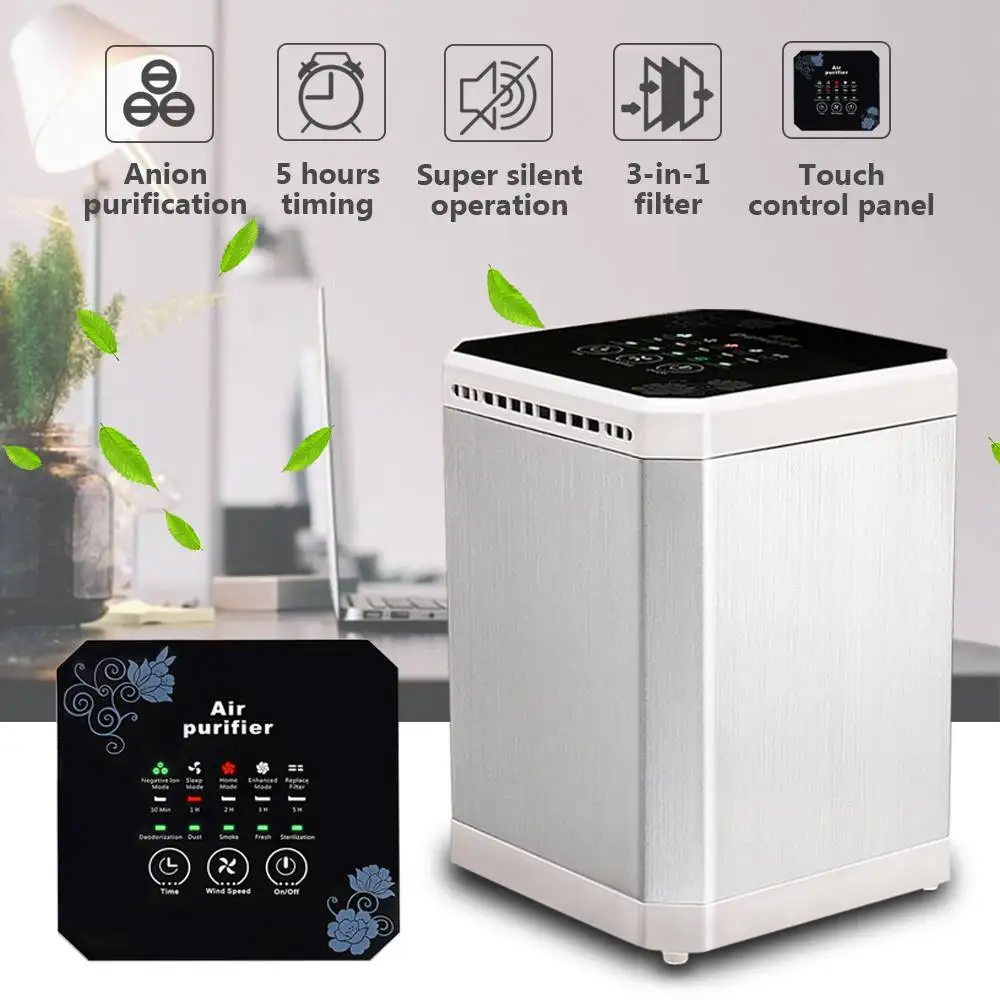 AUGIENB Mini Mulit-function Negative Ion Air Purifier 3-in Filter 5 Hour Timing Fresh Dust Air Desktop Air Cleaner For Home
AUGIENB Mini Mulit-function Negative Ion Air Purifier 3-in Filter 5 Hour Timing Fresh Dust Air Desktop Air Cleaner For Home