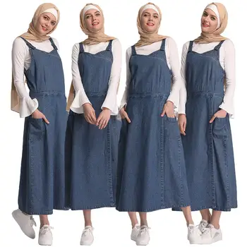 Muslim Abaya Denim Overall Dress 2019 Summer Straps Sleeveless Ripped Clothing Women Plus Size Casual Denim Maxi Dress Fashion
Muslim Abaya Denim Overall Dress 2019 Summer Straps Sleeveless Ripped Clothing Women Plus Size Casual Denim Maxi Dress Fashion