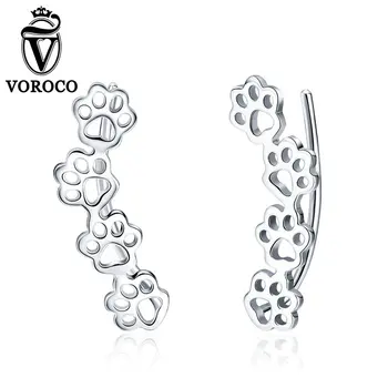 2018 VOROCO Pure 925 Sterling Silver Lovely Earrings Paw trail Earrings For Women Wedding Party Cute Female Jewelry BKE430
2018 VOROCO Pure 925 Sterling Silver Lovely Earrings Paw trail Earrings For Women Wedding Party Cute Female Jewelry BKE430