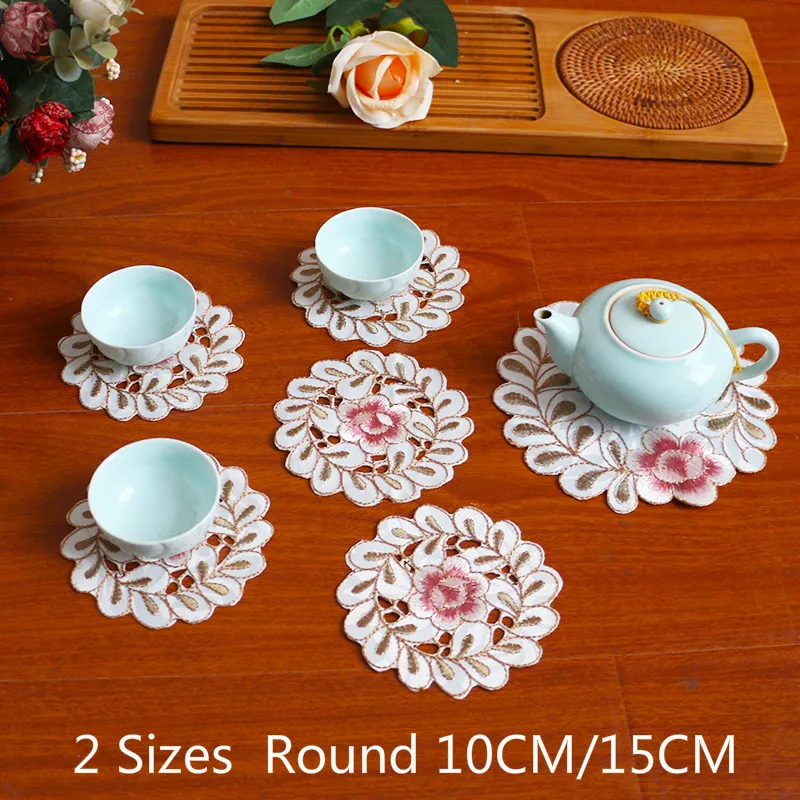 European Floral Embroidery Individual Table Placemats Insulation Mat Pads Cup Mugs Drink Glass Coasters Set For Table Decoration
European Floral Embroidery Individual Table Placemats Insulation Mat Pads Cup Mugs Drink Glass Coasters Set For Table Decoration