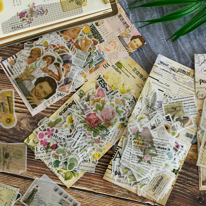 60pcs Flowers Stickers Vintage English Poetry Retro Person Decorative Sticky Notes For Girls Gift School Supplies Stationery
60pcs Flowers Stickers Vintage English Poetry Retro Person Decorative Sticky Notes For Girls Gift School Supplies Stationery