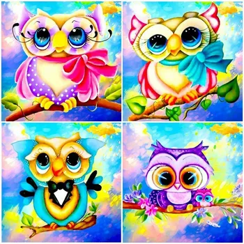 HUACAN 5D Diamond Painting Owl Full Square Diamond Embroidery Cartoon Animal Mosaic Picture Of Rhinestone Christmas Decoration
HUACAN 5D Diamond Painting Owl Full Square Diamond Embroidery Cartoon Animal Mosaic Picture Of Rhinestone Christmas Decoration