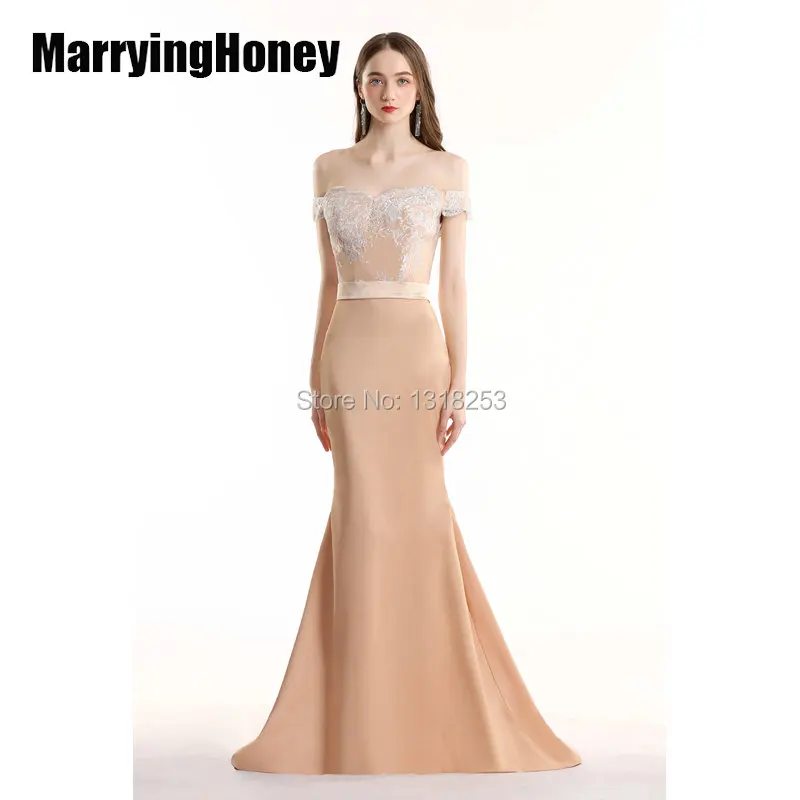Off the Shoulder Mermaid Evening Gown 2019 Long Formal Dress Women Elegant Women Party Dress See-through Tail vestidos de noche
Off the Shoulder Mermaid Evening Gown 2019 Long Formal Dress Women Elegant Women Party Dress See-through Tail vestidos de noche