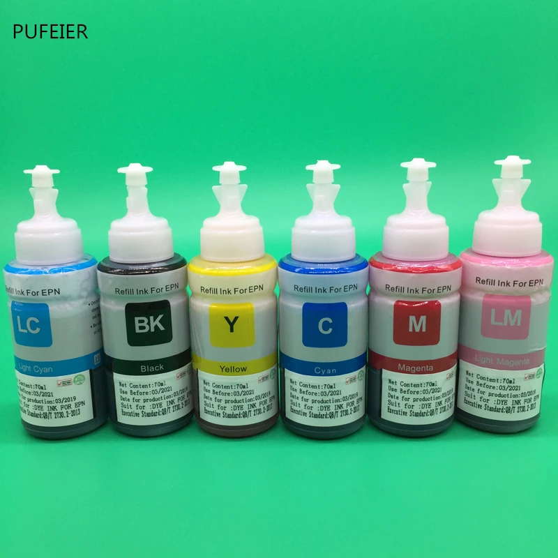 6 Bottles x 70ml T6741 T6731-T6736 Refill Water Dye Based Ink Kit For Epson L800 L801 L810 L850 L860 L1800 BK C M Y LM LC
6 Bottles x 70ml T6741 T6731-T6736 Refill Water Dye Based Ink Kit For Epson L800 L801 L810 L850 L860 L1800 BK C M Y LM LC