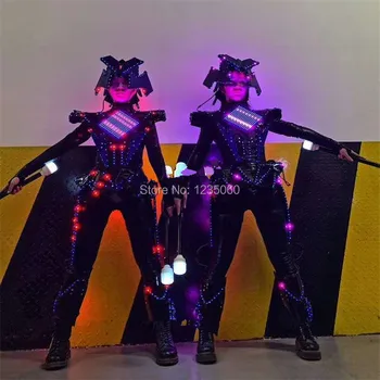 WYY Stage dance robot men suit dj armor dress helmet wears display colorful light costumes performance luminous outfits clothes
WYY Stage dance robot men suit dj armor dress helmet wears display colorful light costumes performance luminous outfits clothes