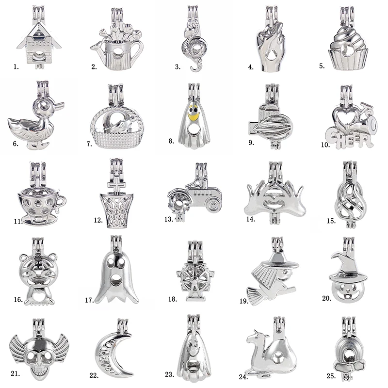 More Than 20 Styles Silver Pearl Cage Locket Pendant Essential Oil Diffuser Oyster Neckalce Jewelry Findings
More Than 20 Styles Silver Pearl Cage Locket Pendant Essential Oil Diffuser Oyster Neckalce Jewelry Findings
