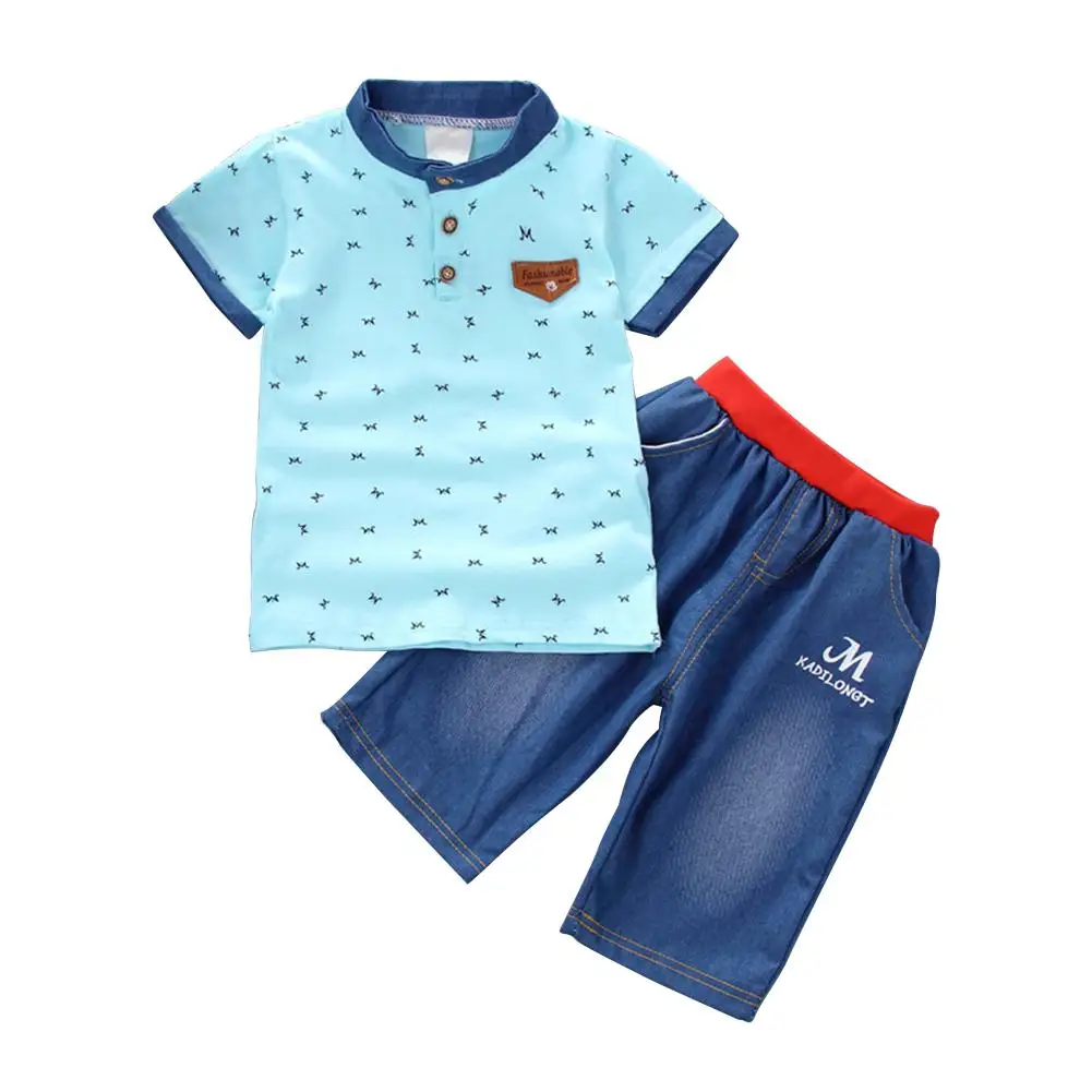 Kidlove 2 Pcs/Set Baby Boys Clothes Set Cartoon Printing T-shirt + Denim Shorts Casual Set
Kidlove 2 Pcs/Set Baby Boys Clothes Set Cartoon Printing T-shirt + Denim Shorts Casual Set