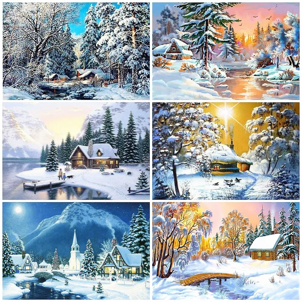 AZQSD Diamond Embroidery Winter 5D DIY Full Square Diamond Painting Scenery Home Decor Rhinestone Diamond Mosaic Snow
AZQSD Diamond Embroidery Winter 5D DIY Full Square Diamond Painting Scenery Home Decor Rhinestone Diamond Mosaic Snow