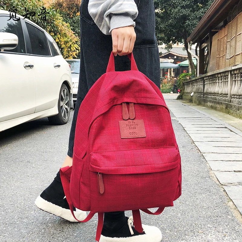 Fashion Plaid Women Backpack Student Schoolbag For Teenage Girls Cotton Travel Bag Female Bookbag Mochilas For College
Fashion Plaid Women Backpack Student Schoolbag For Teenage Girls Cotton Travel Bag Female Bookbag Mochilas For College