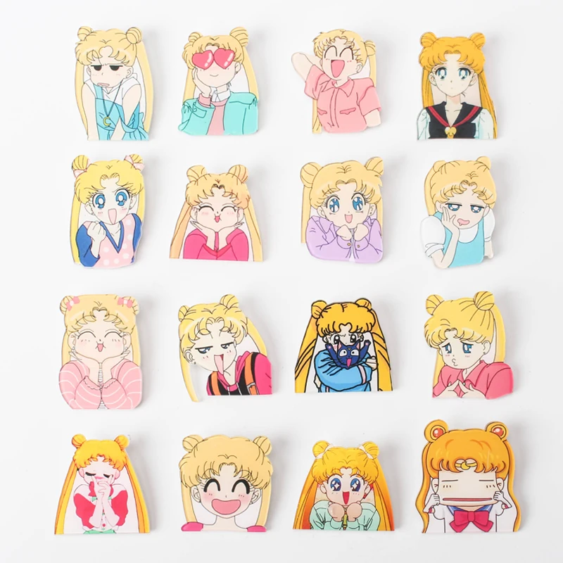 1PCS Sailor Moon Cartoon Badge Icons on The Pin Acrylic Badges Badges for Clothing Kawaii Brooches Pvc Brooch for bag Z45
1PCS Sailor Moon Cartoon Badge Icons on The Pin Acrylic Badges Badges for Clothing Kawaii Brooches Pvc Brooch for bag Z45